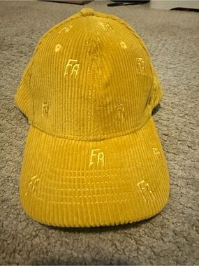 FA Yellow Corduroy Embroidered Baseball Cap